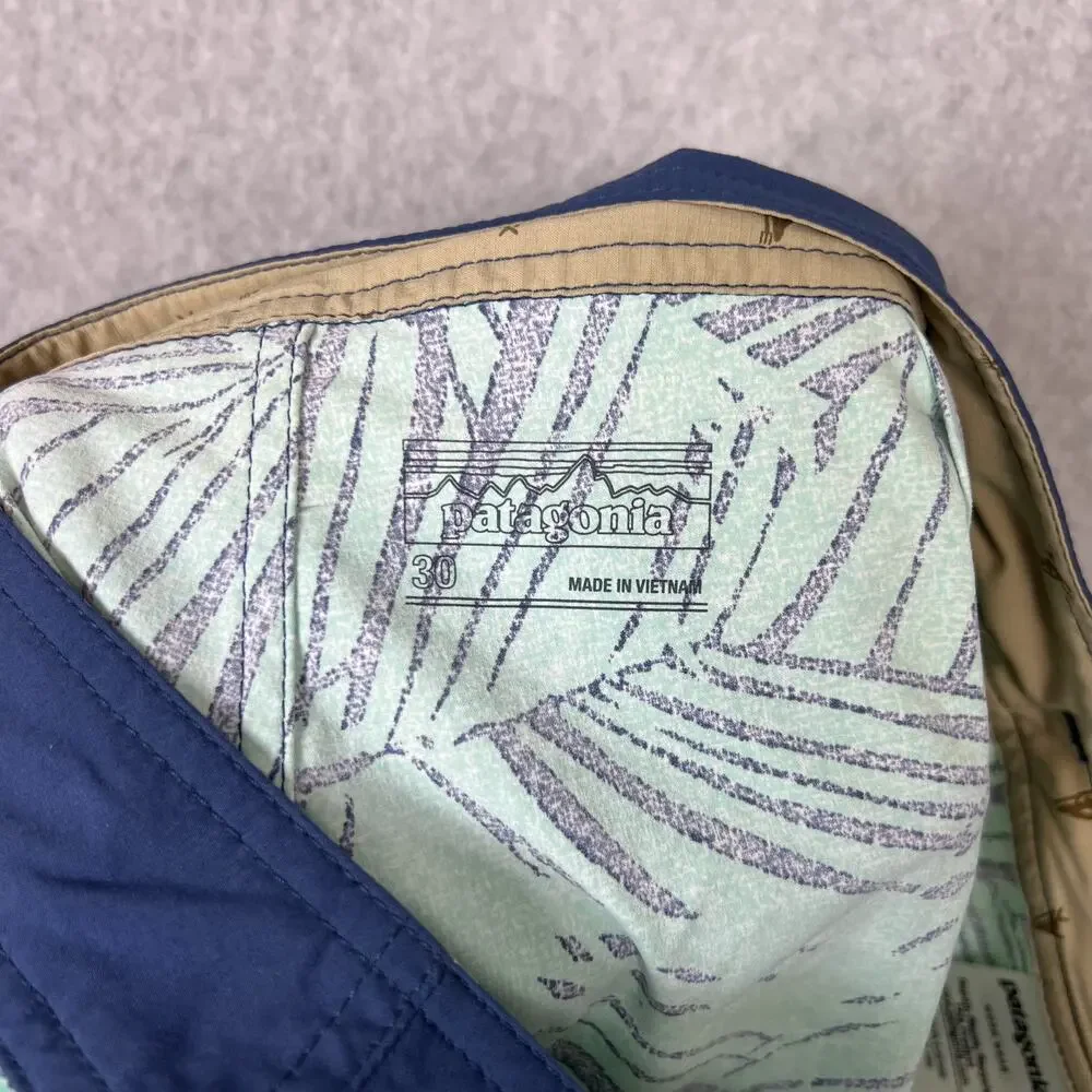 Patagonia Board Shorts Men's Size 30 Rain Fern Green Stretch Wavefarer 21